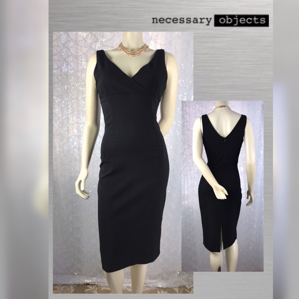 NECESSARY OBJECTS - Black Elegant  Midi Dress